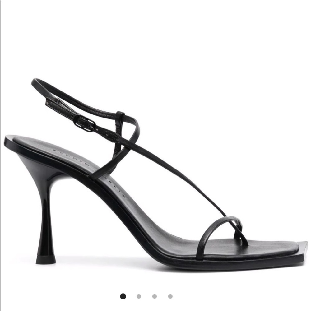 Studio Amelia Filament 90inch heel sandal - Black leather
